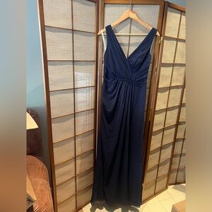 David’s Bridal Bridesmaid Dress - Size 6, Marine Navy Blue